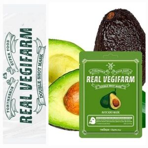 2/$5 Fortheskin Super Food Real Vegifarm Double Shot Mask Avocado